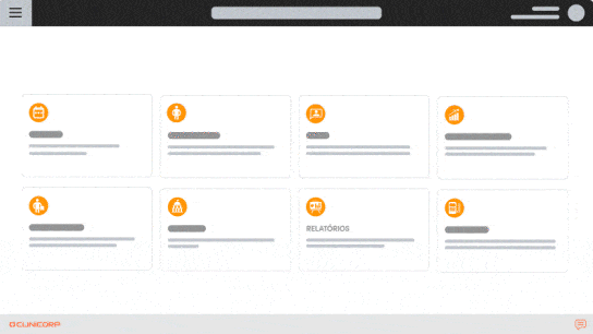 Melhor software odontológico e de estética. Animação do dashboard analítico do sistema Clinicorp.