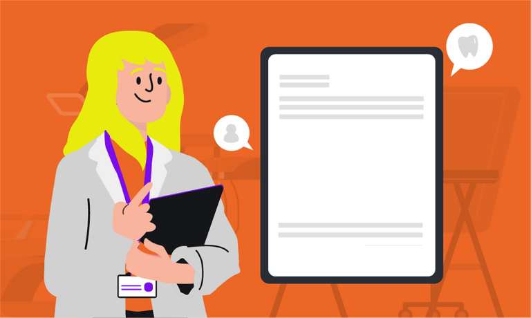 Gestão de consultório odontológico. Profissional analisando a gestão do consultório.