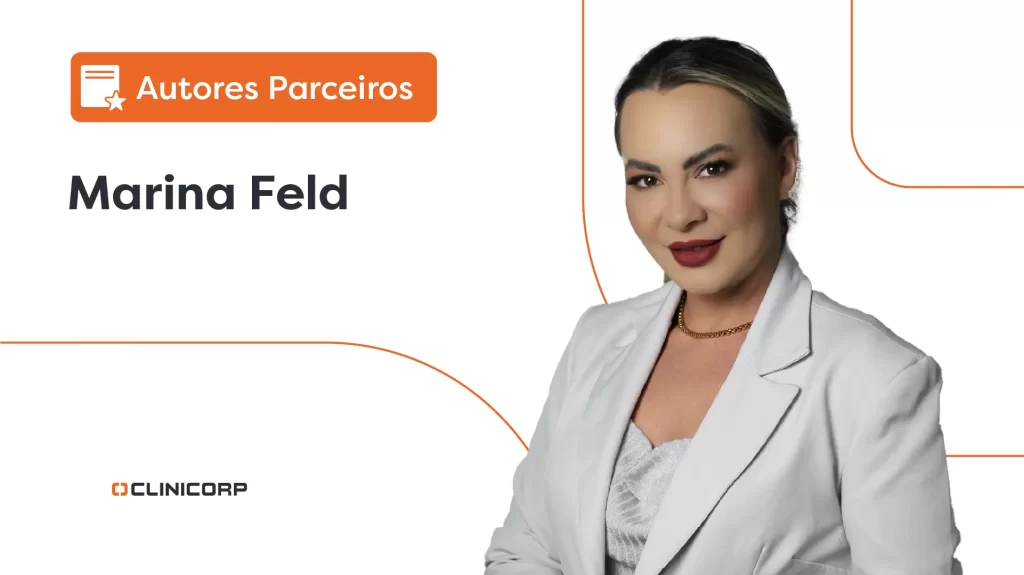 Foto da parceira Clinicorp, Marina Feld. Ela é Esteticista, empresária e criadora do conceito Melasma Lapidado, além de Coordenadora da pós-graduação em Estética Integrativa Funcional - Faculdade CTA.