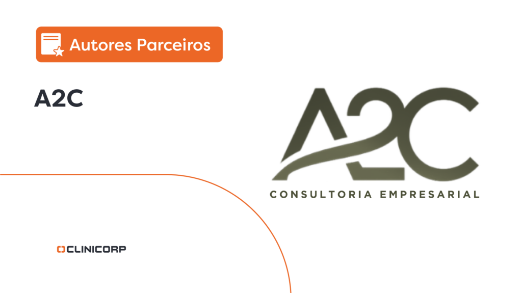 Logo da empresa A2C Consultoria, parceira da Clinicorp. A A2C é uma consultoria empresarial especializada em Clínicas e Consultórios.