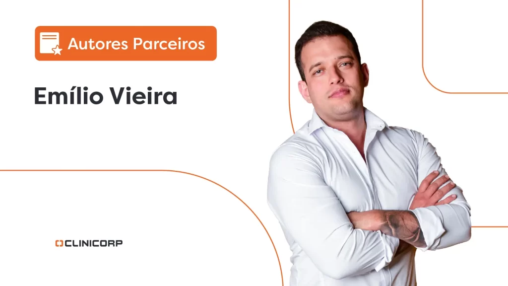 Parceiro Clinicorp Dr. Emílio Vieira: "Dentista há mais de 10 anos, cuidar de sorrisos está no meu sangue, filho e neto de dentistas, já transformei milhares de sorrisos. Mais que cuidar de sorrisos meu objetivo é cuidar de pessoas, da forma mais simples e direta possível, sempre respeitando os desejos de cada um sem inventar moda, odontologia séria e ética."