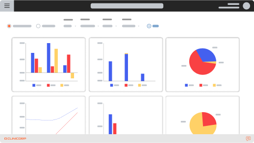 software odontologico. ilustração da tela do software com gráficos analíticos