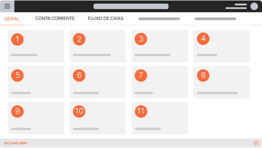 software odontologico. ilustração wireframe da tela do software demonstrando fluxo financeiro