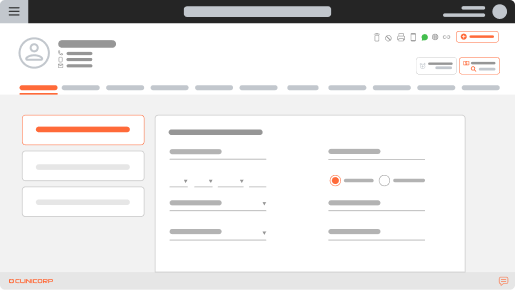 software odontologico. ilustração wireframe da tela do software