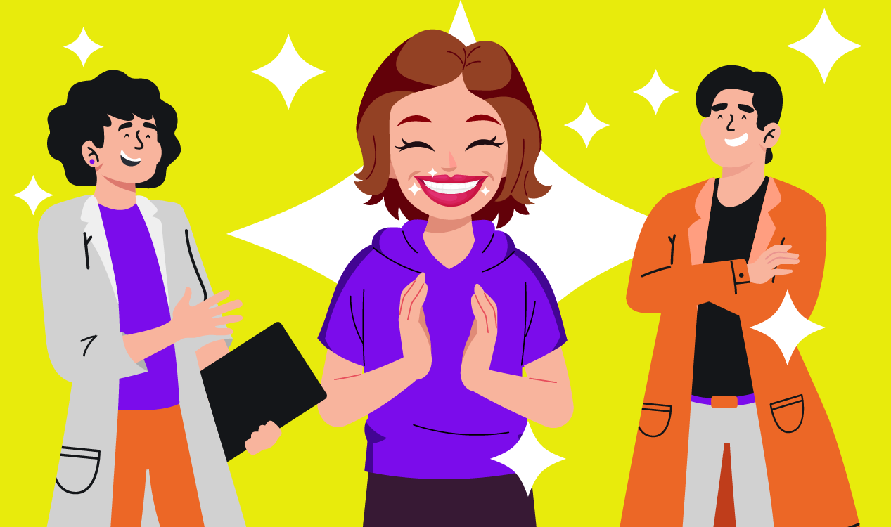 Dia mundial do sorriso: imagem ilustrativa de pessoas sorrindo.