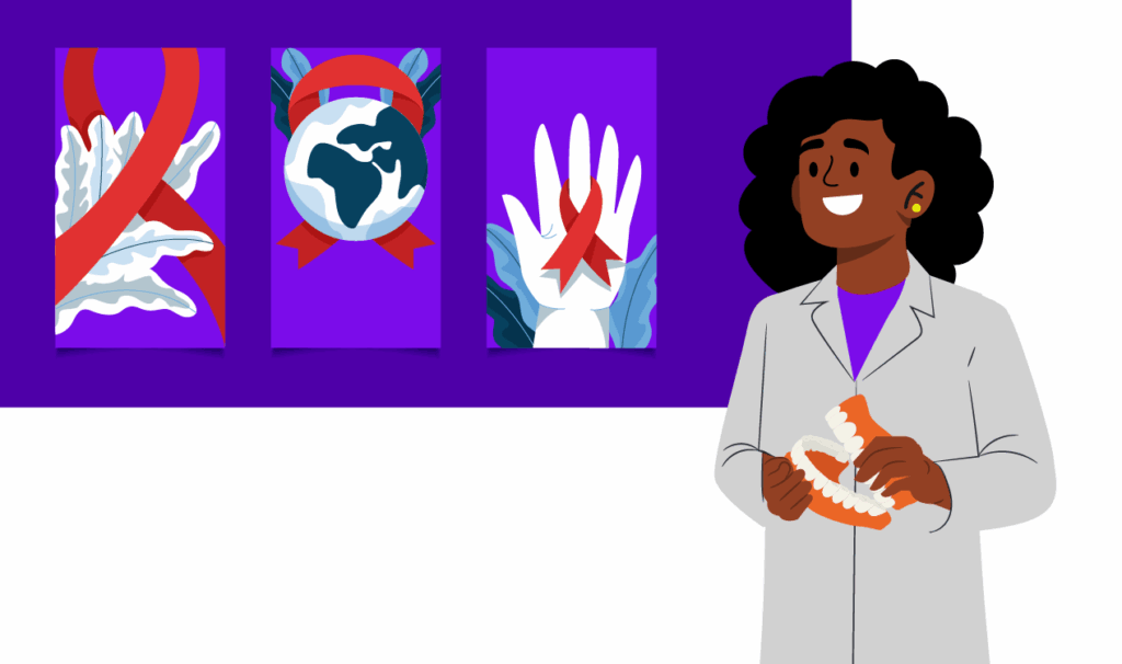 HIV odontologia. Profissional preparado para o atendimento.