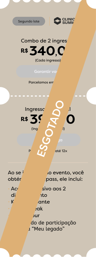 Ingresso de segundo lote esgotado