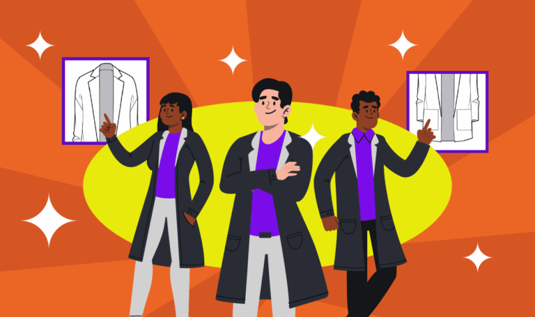 Equipe clínica com jaleco na odontologia padronizado, reforçando identidade e biossegurança.
