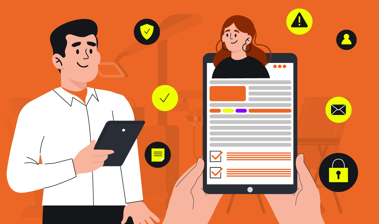 Imagem ilustrativa de um dentista consultando informações de pacientes em uma tela digital, representando as vantagens do prontuário eletrônico na odontologia.